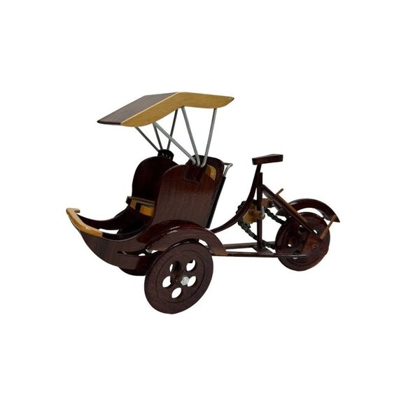 Unbranded Other - Vintage Handcrafted Wooden Pedicab Asian Cart